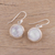 Rainbow moonstone dangle earrings, 'Celestial Promise' - Rainbow Moonstone and Sterling Silver Dangle Earrings (image 2b) thumbail