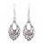 Sterling silver dangle earrings, 'Bygone Flowers' - Leaf and Flower Themed Sterling Silver Dangle Earrings (image 2a) thumbail