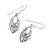 Sterling silver dangle earrings, 'Bygone Flowers' - Leaf and Flower Themed Sterling Silver Dangle Earrings (image 2c) thumbail