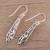 Sterling silver dangle earrings, 'Sword of Delhi' - Dagger Shaped Sterling Silver Dangle Earrings from India (image 2b) thumbail
