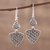 Sterling silver dangle earrings, 'Jali Curls' - Artisan Crafted Sterling Silver Dangle Earrings