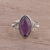 Amethyst cocktail ring, 'Captivating Lilac' - Amethyst and Sterling Silver Cocktail Ring from India thumbail