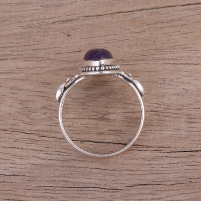 Amethyst cocktail ring, 'Captivating Lilac' - Amethyst and Sterling Silver Cocktail Ring from India