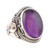 Amethyst cocktail ring, 'Paradise Found' - Amethyst Cabochon Cocktail Ring in Sterling Silver thumbail