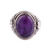 Amethyst cocktail ring, 'Paradise Found' - Amethyst Cabochon Cocktail Ring in Sterling Silver (image 2d) thumbail