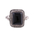 Onyx cocktail ring, 'Block Party' - Bezel Set Onyx and Sterling Silver Cocktail Ring thumbail