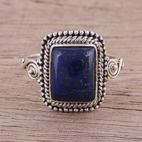 Lapis lazuli cocktail ring, Block Party