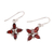 Rhodium plated garnet dangle earrings, 'Twinkling Scarlet' - Garnet Earrings Set in Rhodium Plated Sterling Silver (image 2c) thumbail