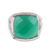 Onyx cocktail ring, 'Verdant Depths' - Faceted Green Onyx Cocktail Ring in Sterling Silver thumbail