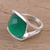 Onyx cocktail ring, 'Verdant Depths' - Faceted Green Onyx Cocktail Ring in Sterling Silver (image 2b) thumbail