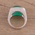 Onyx cocktail ring, 'Verdant Depths' - Faceted Green Onyx Cocktail Ring in Sterling Silver (image 2c) thumbail