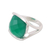 Onyx cocktail ring, 'Verdant Depths' - Faceted Green Onyx Cocktail Ring in Sterling Silver (image 2d) thumbail