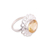 Citrine cocktail ring, 'Golden Floret' - Citrine and Sterling Silver Floral Cocktail Ring from India (image 2b) thumbail