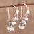 Cultured pearl dangle earrings, 'Pearl Melody' - Cultured Pearl and Sterling Silver Dangle Earrings thumbail
