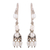Cultured pearl dangle earrings, 'Pearl Melody' - Cultured Pearl and Sterling Silver Dangle Earrings (image 2d) thumbail