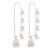 Sterling silver dangle earrings, 'Radiant Chimes' - Hand Crafted Sterling Silver Dangle Earrings from India thumbail
