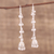 Sterling silver dangle earrings, 'Radiant Chimes' - Hand Crafted Sterling Silver Dangle Earrings from India (image 2b) thumbail