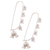 Sterling silver dangle earrings, 'Radiant Chimes' - Hand Crafted Sterling Silver Dangle Earrings from India (image 2d) thumbail