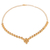 Gold vermeil citrine link necklace, 'Sunny Garland' - Gold Vermeil and Citrine Necklace Handcrafted in India (image 2c) thumbail