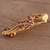 Gold plated amethyst brooch, 'Golden Lilac' - 22k Gold Plated 7 Carat Amethyst Handcrafted Lilac Brooch (image 2b) thumbail