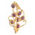 Gold plated amethyst brooch, 'Golden Lilac' - 22k Gold Plated 7 Carat Amethyst Handcrafted Lilac Brooch (image 2e) thumbail