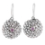 Amethyst dangle earrings, 'Lavender Spiral' - Amethyst and Sterling Silver Dangle Earrings from India