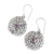 Amethyst dangle earrings, 'Lavender Spiral' - Amethyst and Sterling Silver Dangle Earrings from India (image 2c) thumbail
