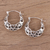 Sterling silver hoop earrings, 'Jali Grace' - Handmade Sterling Silver Hoop Earrings with Jali Motif (image 2) thumbail