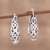 Sterling silver hoop earrings, 'Jali Grace' - Handmade Sterling Silver Hoop Earrings with Jali Motif (image 2b) thumbail