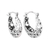 Sterling silver hoop earrings, 'Jali Grace' - Handmade Sterling Silver Hoop Earrings with Jali Motif (image 2d) thumbail