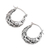 Sterling silver hoop earrings, 'Jali Grace' - Handmade Sterling Silver Hoop Earrings with Jali Motif (image 2e) thumbail