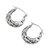Sterling silver hoop earrings, 'Jali Grace' - Handmade Sterling Silver Hoop Earrings with Jali Motif (image 2f) thumbail