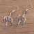 Labradorite chandelier earrings, 'Majestic Cascade' - Oval Labradorite Chandelier Earrings from India (image 2b) thumbail