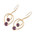 Vermeil and amethyst dangle earrings, 'Lavender Allure' - Gold Vermeil Amethyst Dangle Earrings from India (image 2c) thumbail