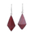 Ruby dangle earrings, 'Crimson Kite' - Handmade Ruby and Sterling Silver Dangle Earrings from India thumbail