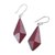 Ruby dangle earrings, 'Crimson Kite' - Handmade Ruby and Sterling Silver Dangle Earrings from India (image 2c) thumbail