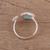 Chalcedony wrap ring, 'Glacial Desire' - Blue Chalcedony Sterling Silver Wrap Ring from India (image 2c) thumbail