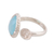 Chalcedony wrap ring, 'Glacial Desire' - Blue Chalcedony Sterling Silver Wrap Ring from India (image 2d) thumbail
