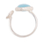 Chalcedony wrap ring, 'Glacial Desire' - Blue Chalcedony Sterling Silver Wrap Ring from India (image 2e) thumbail