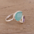Chalcedony and amethyst wrap ring, 'Luminous Harmony' - Blue Chalcedony and Amethyst Sterling Silver Wrap Ring (image 2) thumbail