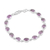 Amethyst link bracelet, 'Lilac Luster' - Amethyst and Sterling Silver Link Bracelet from India thumbail