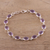 Amethyst link bracelet, 'Lilac Luster' - Amethyst and Sterling Silver Link Bracelet from India (image 2b) thumbail