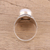 Cultured pearl cocktail ring, 'Pearl Glamour' - Cultured Freshwater Pearl and Sterling Silver Cocktail Ring (image 2c) thumbail