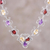 Multi-gemstone link necklace, 'Trinity Grandeur' - Hand Crafted Multi-Gemstone Link Necklace from India (image 2b) thumbail