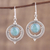 Larimar dangle earrings, 'Lunar Delight' - Larimar and Sterling Silver Dangle Earrings from India