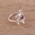 Amethyst cocktail ring, 'Lavender Branches' - 925 Sterling Silver Amethyst Cocktail Ring from India (image 2b) thumbail