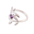 Amethyst cocktail ring, 'Lavender Branches' - 925 Sterling Silver Amethyst Cocktail Ring from India (image 2d) thumbail