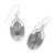 Labradorite dangle earrings, 'Mystic Glamour' - Labradorite Dangle Earrings with Ear Hooks from India (image 2c) thumbail