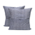 Silk cushion covers, 'Lush Beauty' (pair) - Artisan Crafted 100% Silk Handmade Cushion Covers Pair (image 2b) thumbail