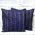 Silk cushion covers, 'Royal Recollections in Blue' (pair) - Artisan Crafted 100% Silk Cushion Covers (Pair) thumbail